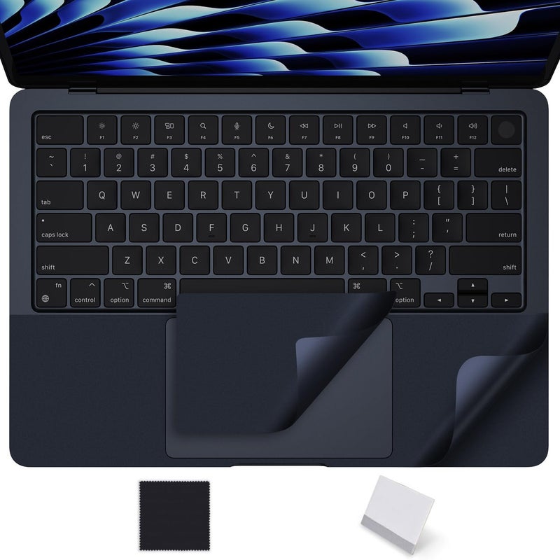 imComor غطاء راحة اليد متوافق مع 2025 2024 ماك بوك إير 13" شريحة M4 M3 A3240 A3113 واقي لوحة اللمس لآبل ماك بوك إير 13.6 بوصة M4 M3 غطاء لوحة اللمس واقي (أزرق منتصف الليل) - Image 1